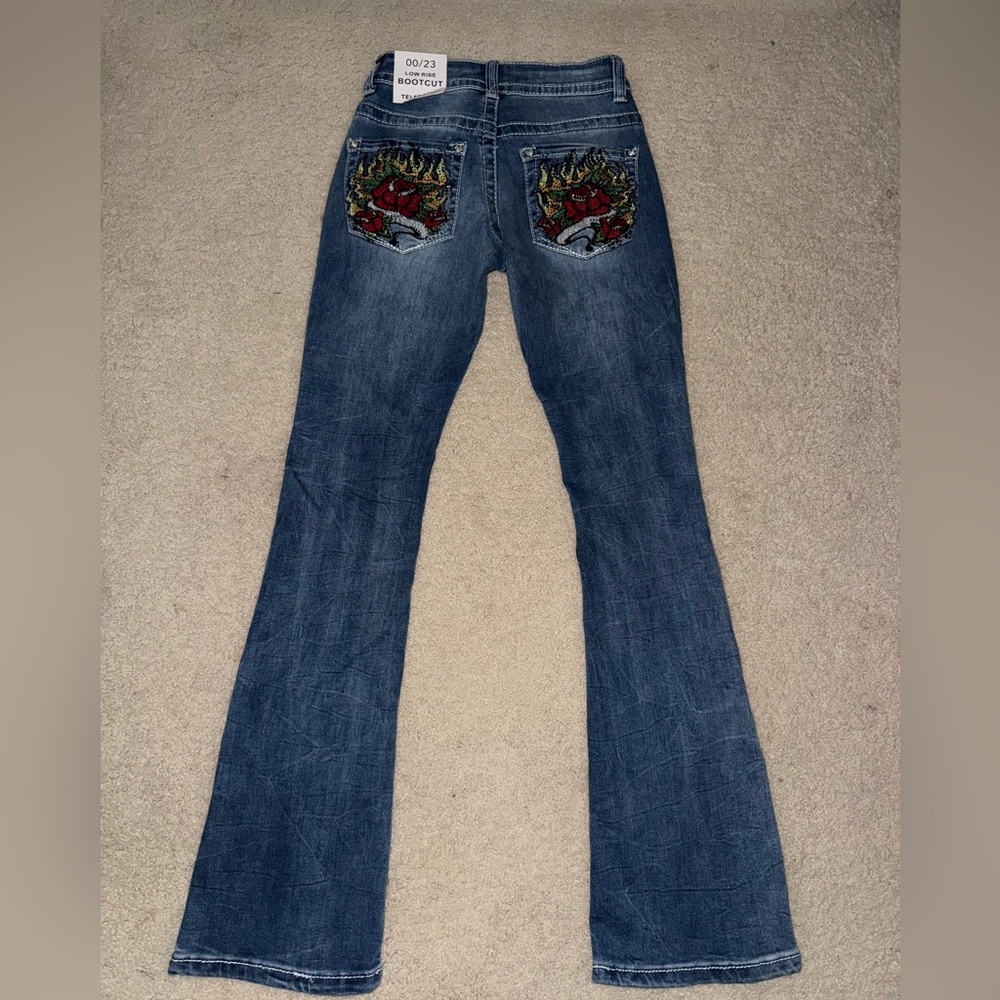 Embroidered Blue Jeans